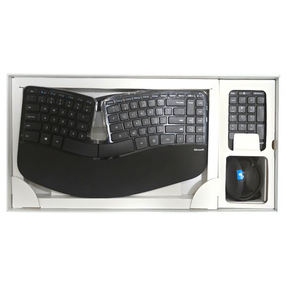 Microsoft Sculpt Ergonomic Desktop Keyboard, Keypad & Mouse Black Office - Picture 2 of 9